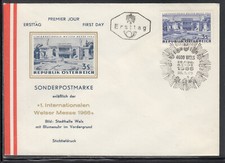&Ouml;sterreich FDCWelser Messe Mi 1215, Wels 26.08.66
