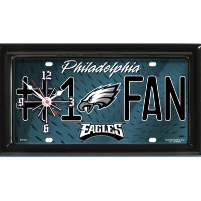 GTEI NFL Philadelphia Eagles #1 Wall or Desk Clock for Home or Office