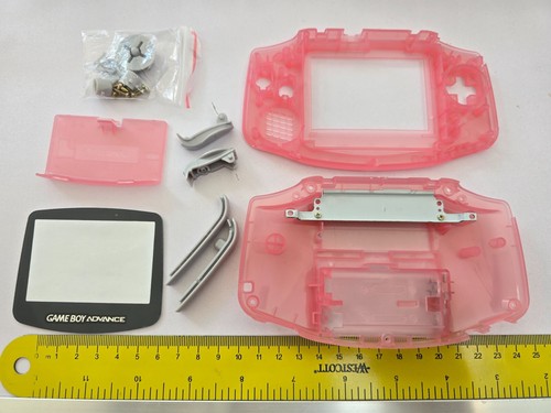 KIT GUSCIO CONSOLE NINTENDO GAMEBOY ADVANCE RICAMBIO COMPLETO rosa chiaro NUOVO DI ZECCA - Foto 2 di 2