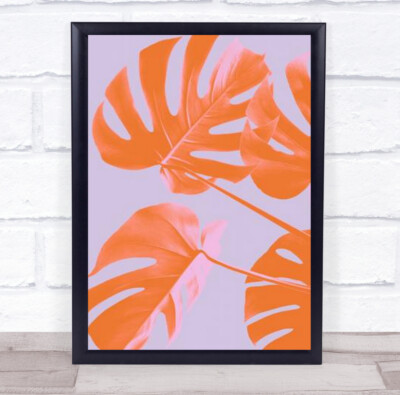 Monstera Purple 04 Studio Botanical Leaf Wandkunstdruck