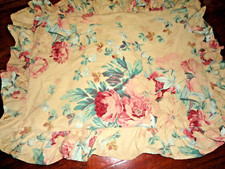 VINTAGE RALPH LAUREN ELSA YELLOW GREEN FLORAL 1 STANDARD PILLOW SHAM 20 X 26