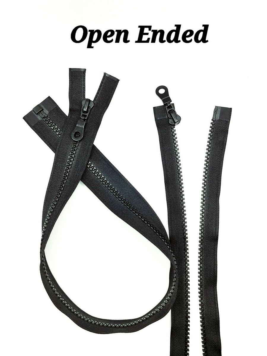 YKK Vislon Two Way Chunky Open End Zips 65cm Black - Per Zip - Foto 9