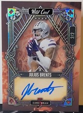JULIUS BRENTS Rookie Auto 2/2 Rare SSP Indianapolis Colts Wildcard 5 Card Draw