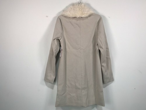 Women's JustFab ShoeDazzle Coat W/Faux Fur Removeable Collar -Size Small- Cream - Picture 2 of 11