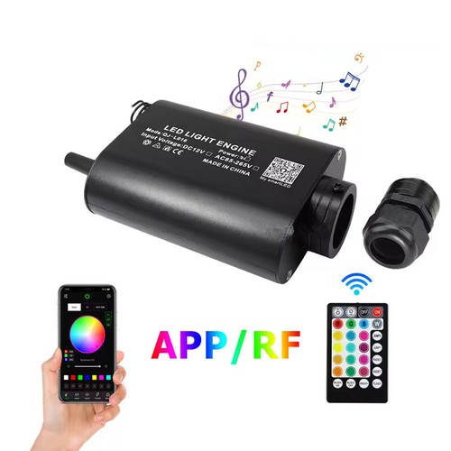 Car 12W Starlight RGBW Fiber Optic Lights Star Ceiling Light Sound Sensor Light - Bild 3 von 10