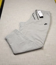 NIKE Tech Repel Pants 2XL Mens Gray Black Tech Lined Tapered Commuter Woven