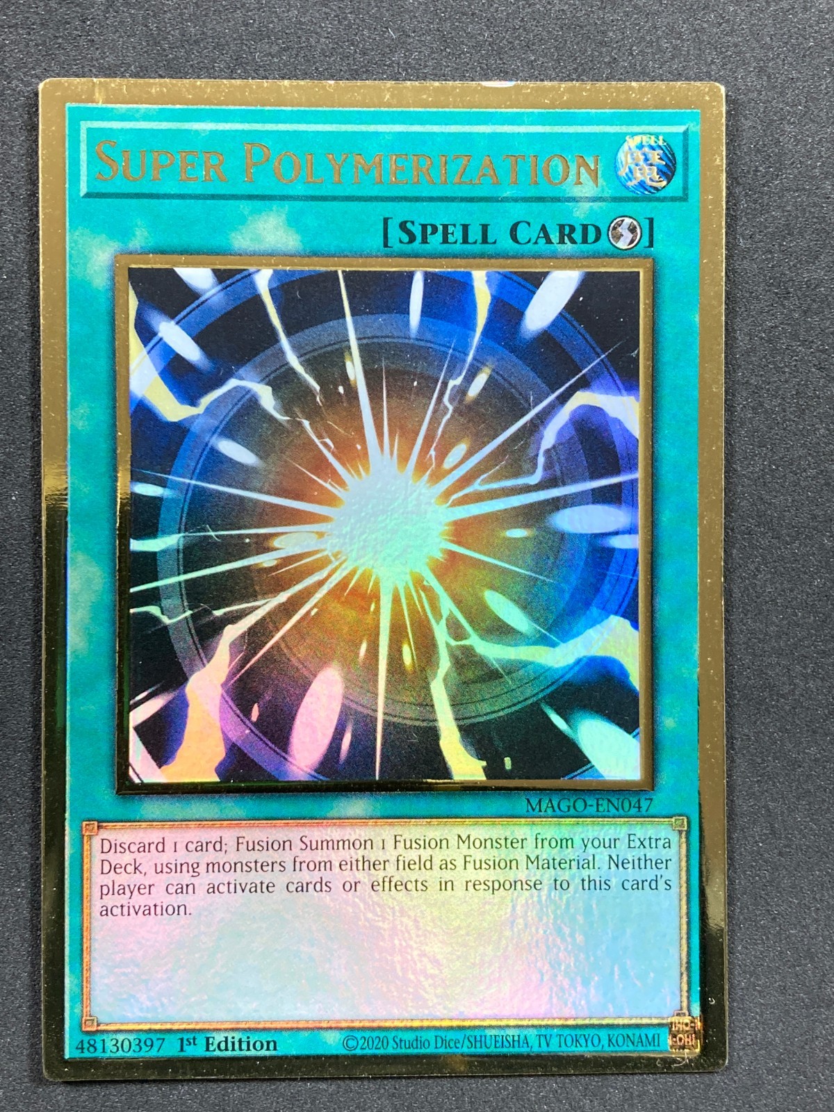 Super Polymerization MAGO-EN047 1st Edition Premium Gold Rare Yugioh! - MP