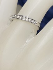 14KT Solid White Gold .21 CTW Diamond Band Wonderful Wedding Band