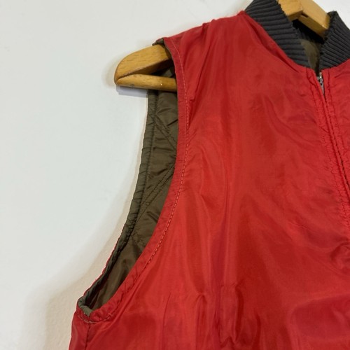Vintage 70s Duxbak Aircel Reversible Hunting Vest Red And Olive Green Size Mediu - Picture 5 of 11