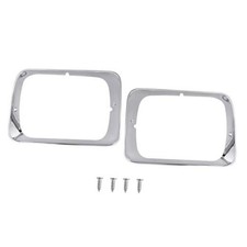 Pair Headlight Bezel Compatible with 1992-1993 Dodge D150 D250 D350 W150 W250