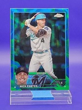 Nick Fortes 2023 Topps Chrome Update Blue/Green Lava Lamp SP 82/125 🔥 Marlins