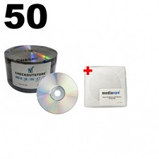 50 Grade A 16X DVD-R 4.7GB Shiny Silver Shrink Wrap  100 Paper Sleeves