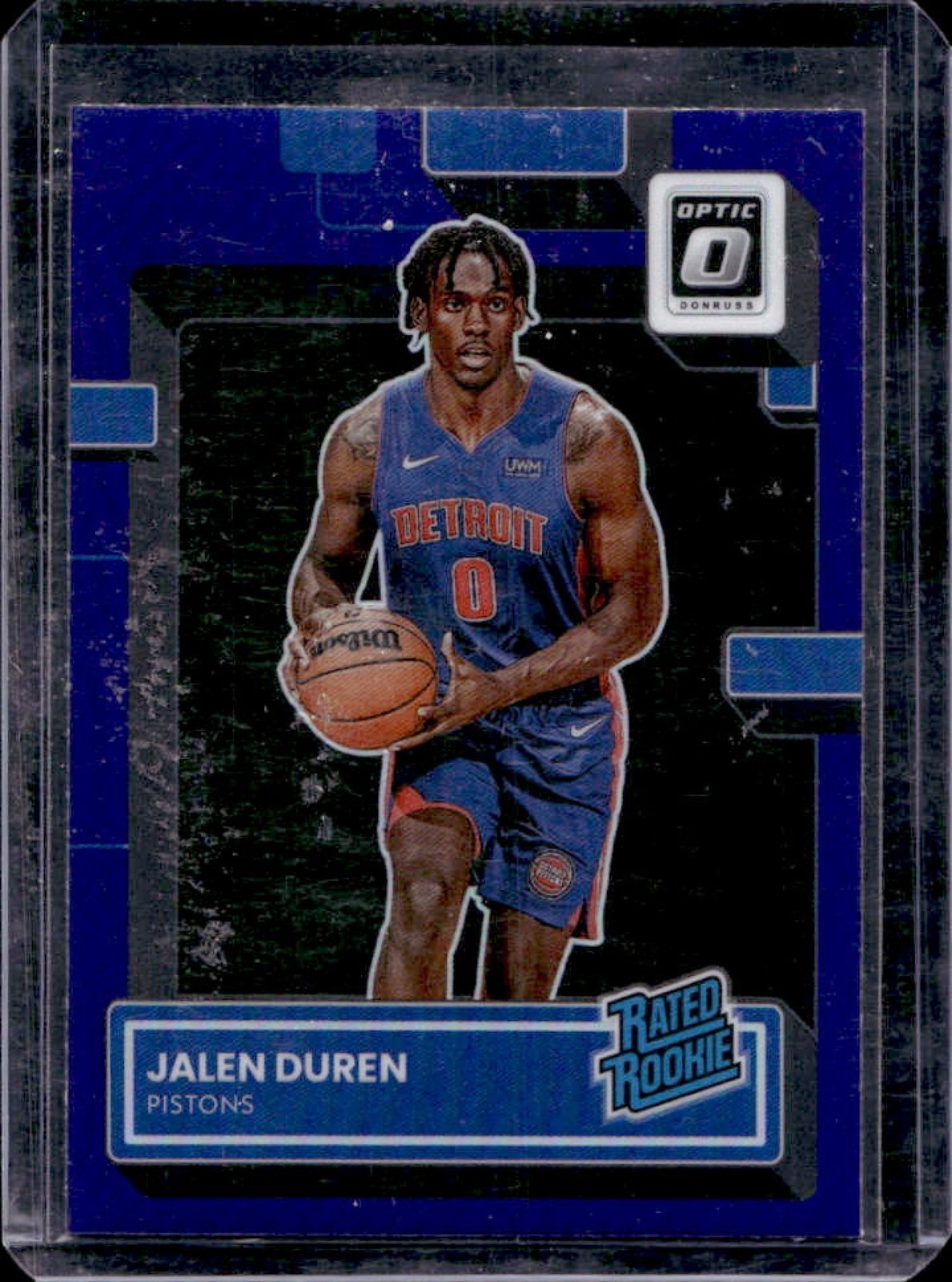 2022-23 Panini Donruss Optic Jalen Duren Purple RC Rated Rookie #227 Pistons