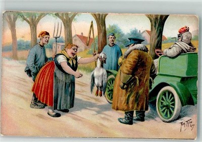 13551156-Series 1140-6 motorists ran over a goose Thiele,