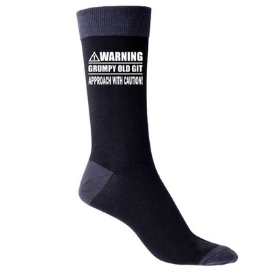 Warnung mürrisch alter Git lustige Herren Socken schwarz Geburtstag Geschenk