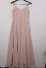 Show Me Your MuMu Faith Maxi Formal Bridesmaid Dress in Pinkish Chiffon Sz M