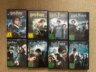 Harry Potter Complete Collection 8 Filme DVD Box Set Komplettbox FSK 12