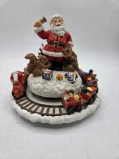 San Francisco Music Box Company Windup Santa with Train & Presents