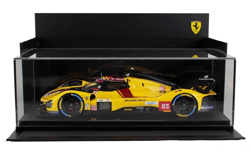 Ferrari 499P AF Corse #83 Le Mans 2025 Winner w/ Display Case 1/18 Looksmart - Image 2 of 4