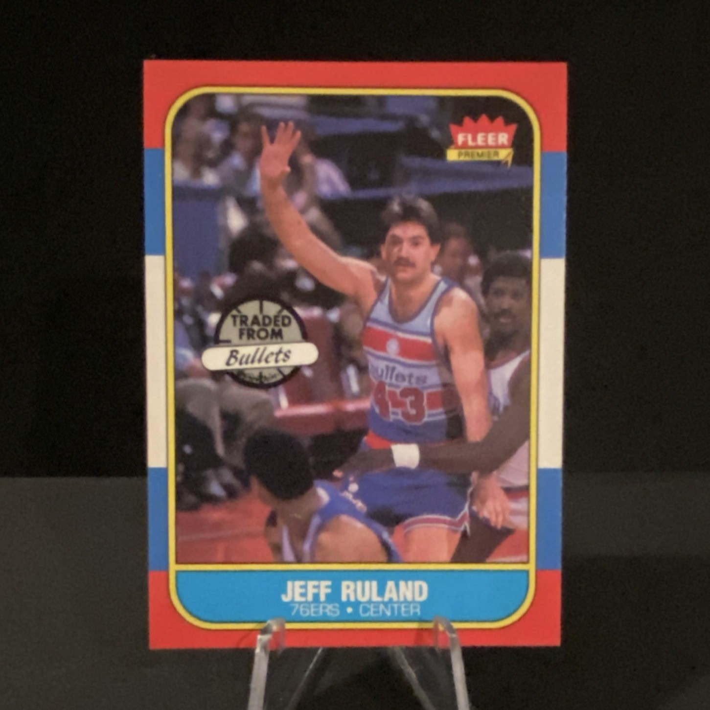 Fleer 1986-87 Jeff Ruland #96 Traded From Bullets 76ers Bullets NBA Basketball