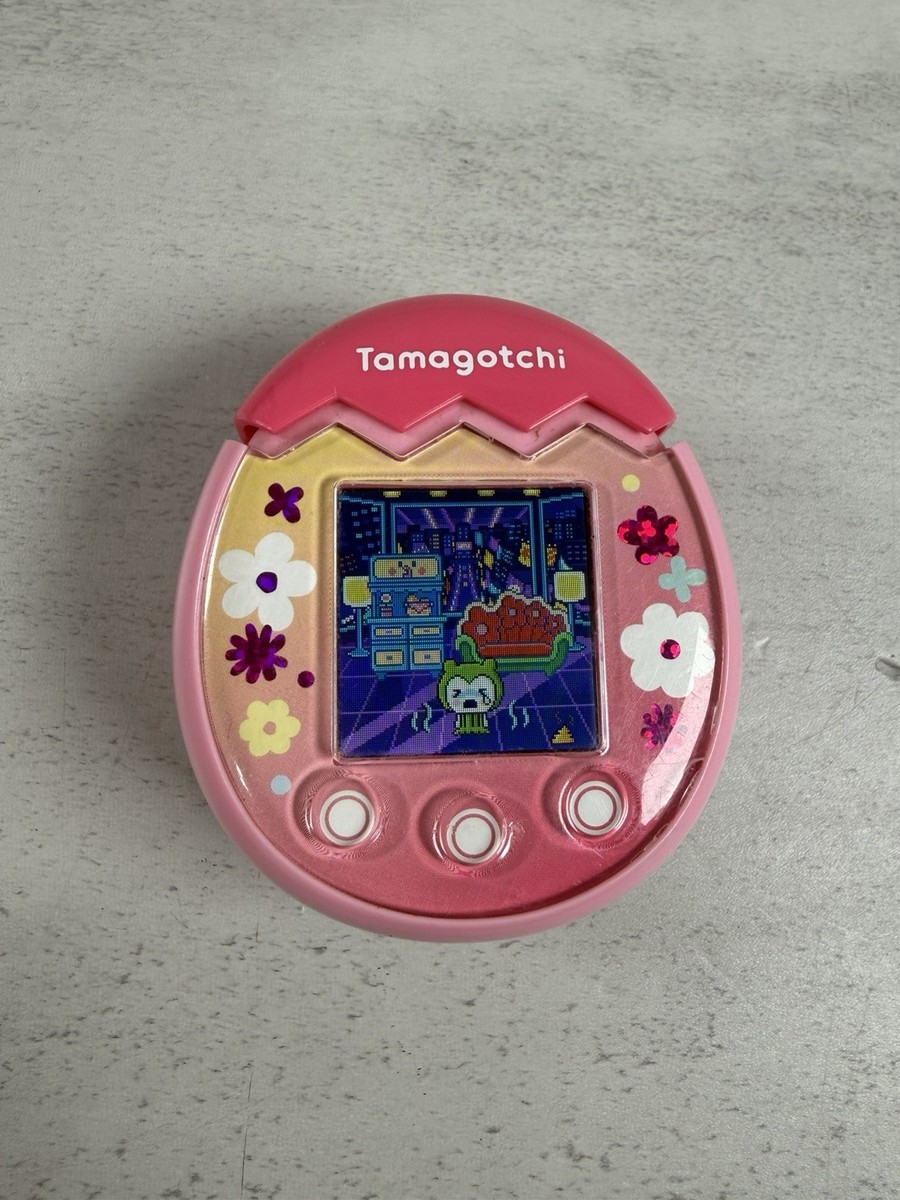 Tamagotchi Pix Floral Pink 2020 Handheld Virtual Pet Tested