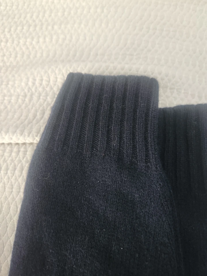 Harley of Scotland   Superfine Lambswool Crew Sweater - Nero Navy Size L NWT - Image 4 of 4