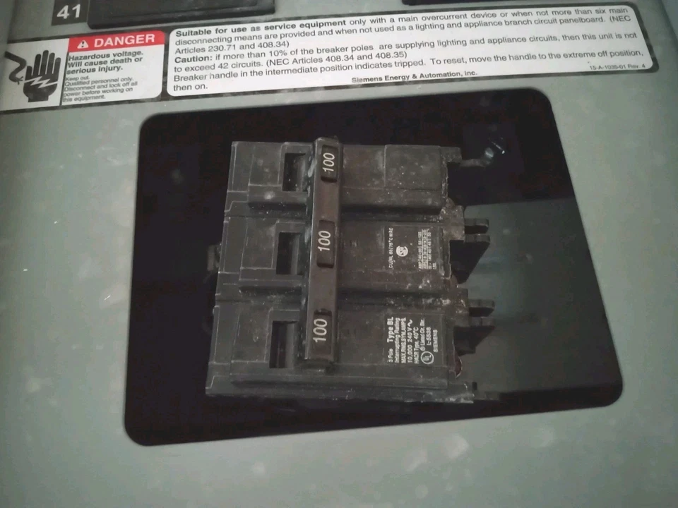 👀PLACA PANEL TERMINAL PRINCIPAL SIEMENS 250 AMP MAX 208Y/120V 42 CIRCUITO 3Ø 4W P1X42MC250C Foto 3 de 4