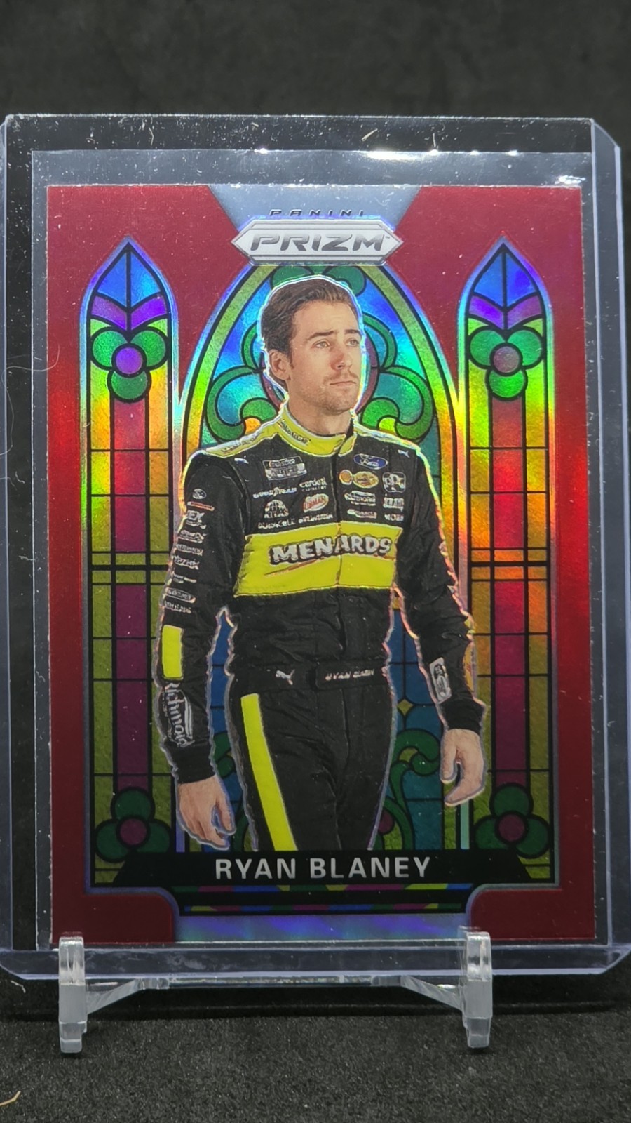 2020 Panini Prizm #70 Ryan Blaney Stain Glass Red Prizm