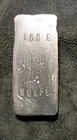 Silver Ingot Bullion Bar 160 Grams (5.1) Troy oz Hand Poured .999 Pure (D)