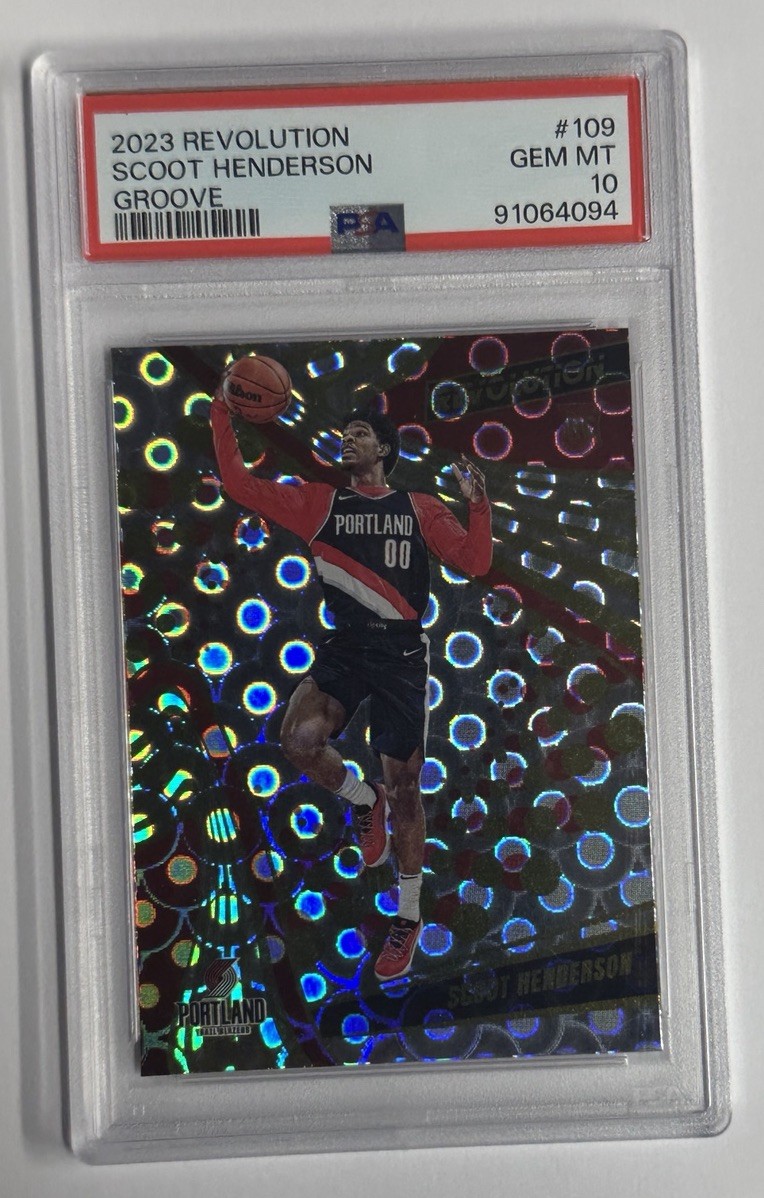 2023-24 Panini Revolution Groove Scoot Henderson Rookie #109 PSA GEM MT 10