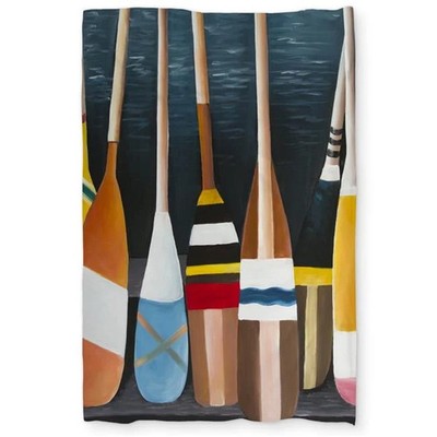 Colorful Paddles Twin Size Extra Long Duvet Cover - Hobbies Livingroom Decor