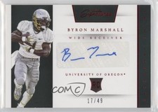2016 Panini Prime Signatures Prospects Proof Red 17/49 Byron Marshall Auto 0q3