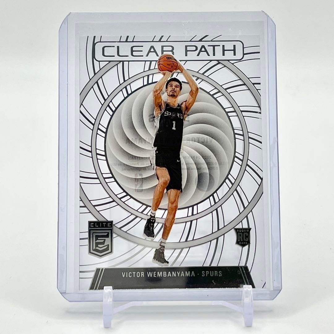 Victor Wembanyama #4 Basketball Cards 2023 Donruss Elite Clear Path trading card — raw and PSA graded price guide