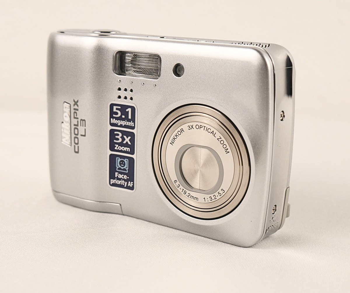 Nikon COOLPIX L3 5.1MP Digital Camera - Silver for sale online | eBay