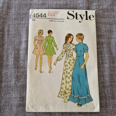 Vintage Kleid Schnittmuster Style 4544 Brustweite 32