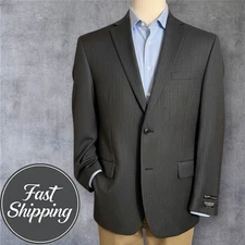 JOS A BANK Regular fit Mens Blazer 44R Sport Coat 2-Button Jacket Gray Wool Suit