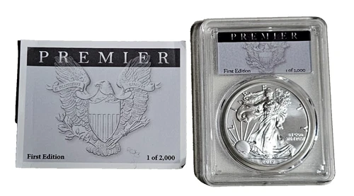 2019 $1 PCGS MS70 Silver Eagle Premier First Edition 1 of 2,000