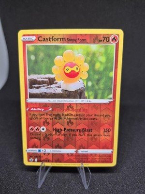 Castform Sunny Form 022/198 Common Chilling Reign Pokemon Reverse Holo Near Mint