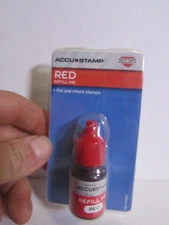 COSCO ACCU-STAMP Gel Ink Refill Red 0.35 oz 10cc Bottle 090683 NEW