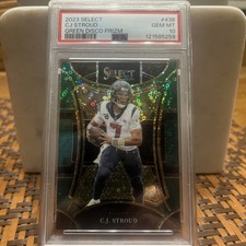 2023 Select  CJ Stroud #438 Green Disco Suite Level Prizm /5  PSA 10 Pop 1 RC
