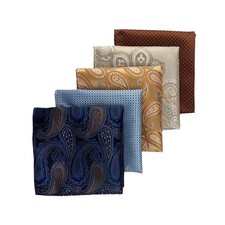5 Pack Men's Pocket Squares Soft Hankies Premium Mens Pocket Square Handkerch...