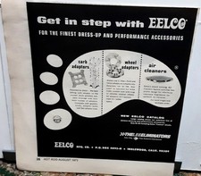 1971 Eelco Racing Parts Ad Carb Wheel Adaptors Air Cleaners Hot Rod