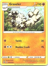 Graveler Fusion Strike 136/264 Uncommon Pokemon Near Mint Pokemon Card