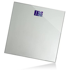 Silver Digital Bathroom Scale for Body Weight, Smart Step-On Technology, Backlit
