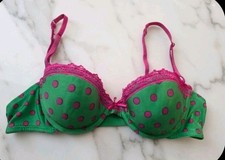 Victoria's Secret Polka Dot Strapless Convertible Bra 34B Pout Vintage Y2k Style