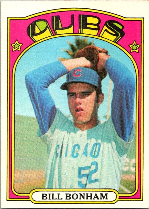 Bill Bonham 1972 Topps #29a Yellow under C and S Rookie Chicago Cubs