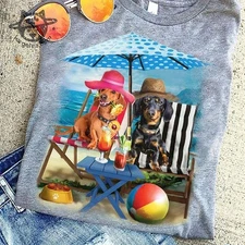 Dachshund dog � Dachshund dog on the beach