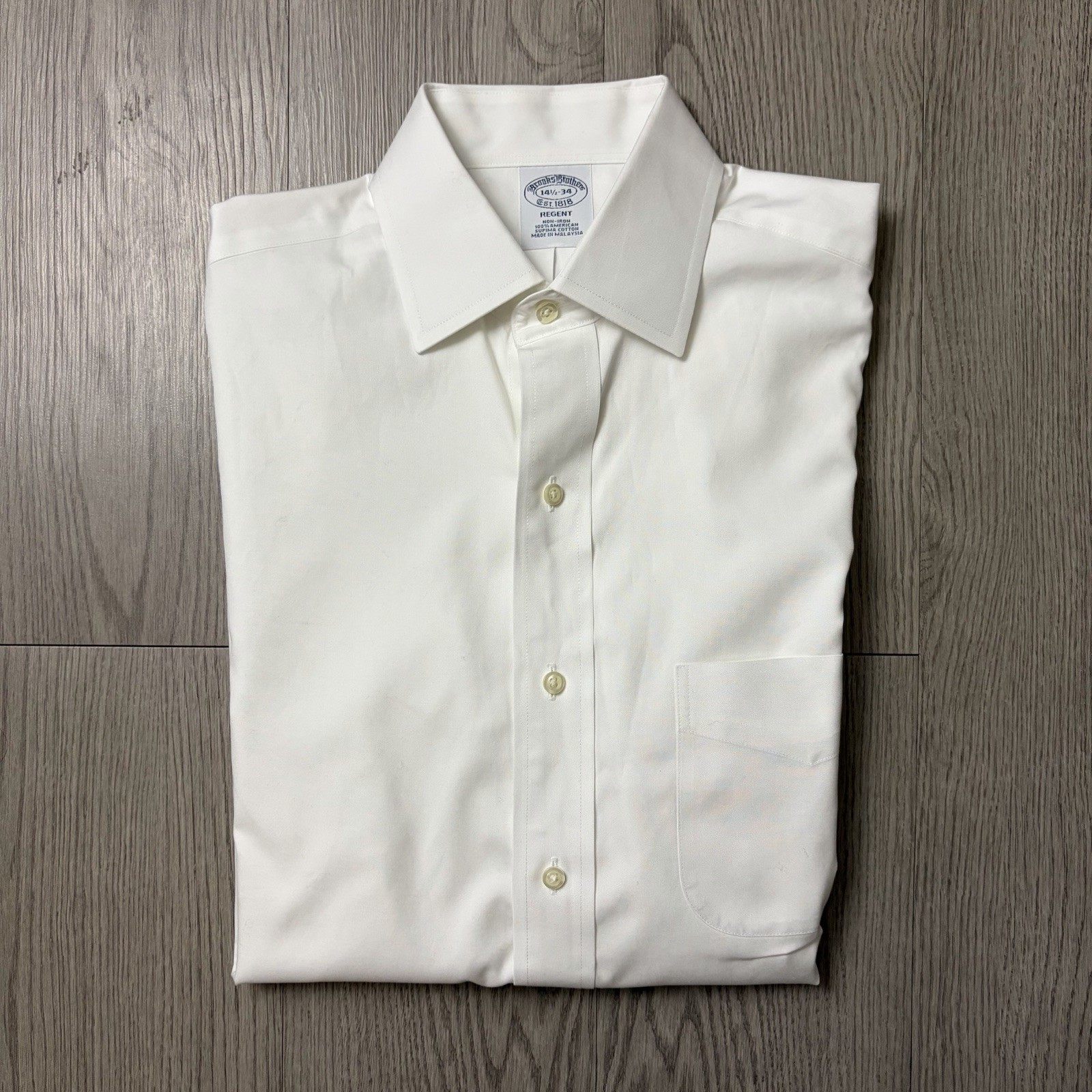 Brooks Brothers Regent Fit White Dress Shirt 14.5-34 thumbnail 12
