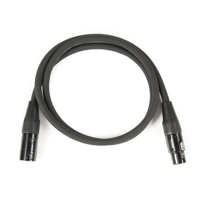 DMX 5-Pol Ultra Kabel 1m Schwarz Flexibel Strapazierfähig DMX512/AES/EBU REAN