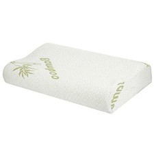 Bamboo Memory Foam Sleep Pillow Contoured Cervical Orthopedic Pillow Neck Suppor